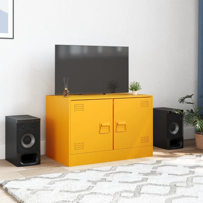 TV Cabinet Mustard Yellow 67x39x44 cm Steel