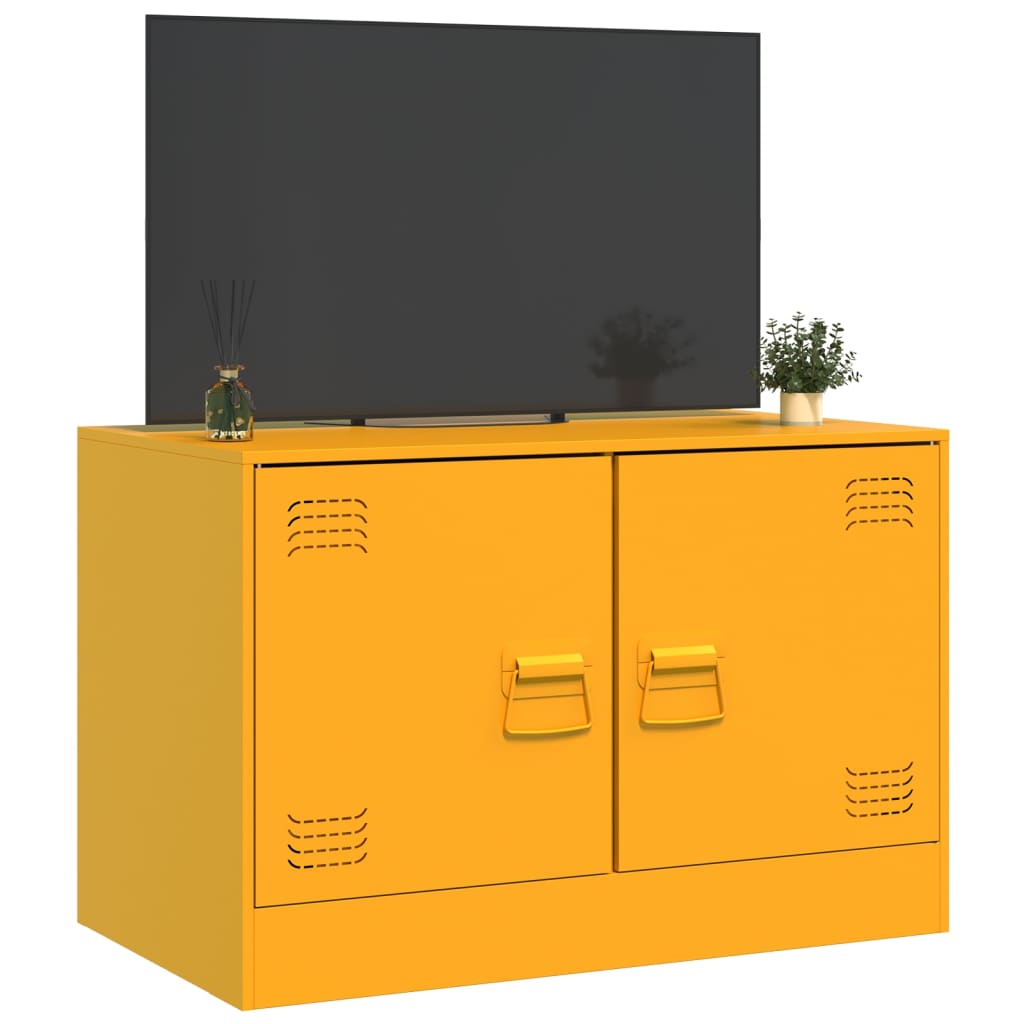 TV Cabinet Mustard Yellow 67x39x44 cm Steel