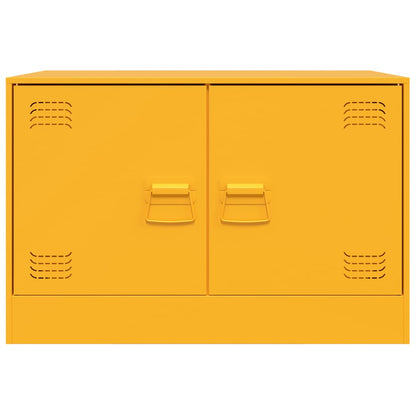 TV Cabinets 2 pcs Mustard Yellow 67x39x44 cm Steel