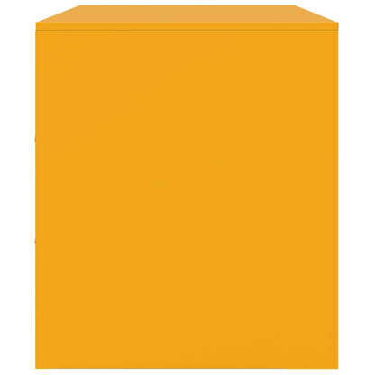 TV Cabinets 2 pcs Mustard Yellow 67x39x44 cm Steel