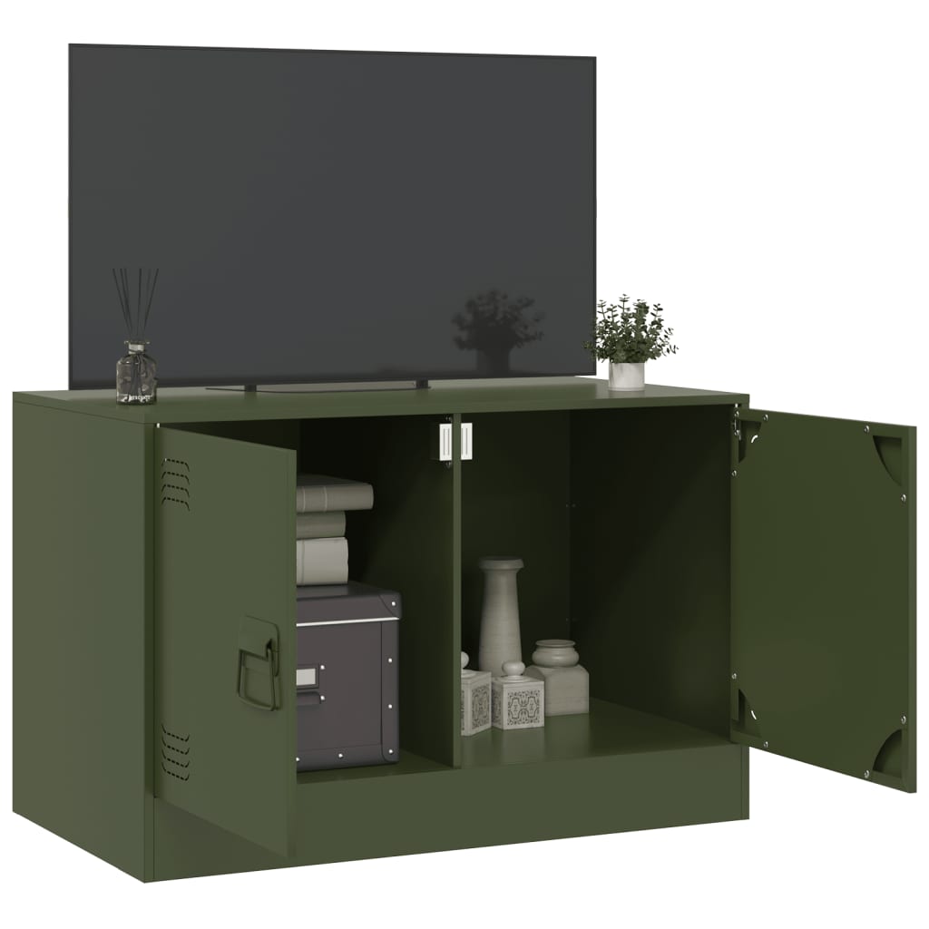 TV Cabinet Olive Green 67x39x44 cm Steel