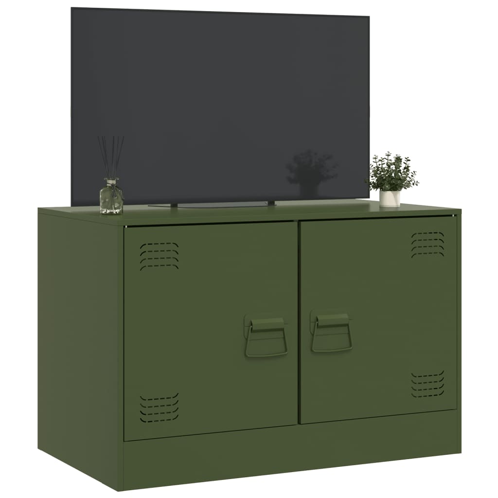 TV Cabinet Olive Green 67x39x44 cm Steel