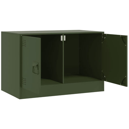 TV Cabinet Olive Green 67x39x44 cm Steel