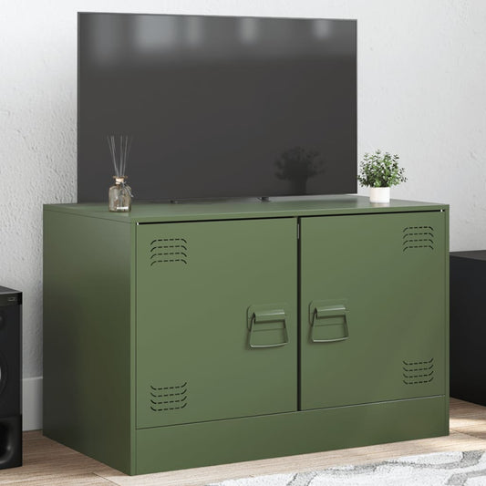 TV Cabinet Olive Green 67x39x44 cm Steel