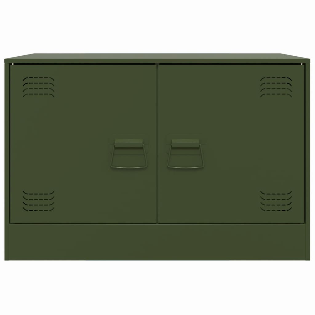 TV Cabinets 2 pcs Olive Green 67x39x44 cm Steel