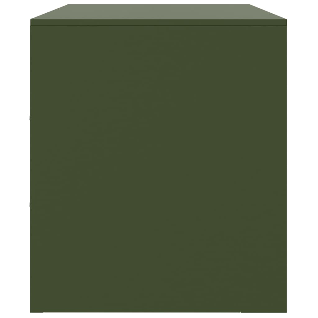 TV Cabinets 2 pcs Olive Green 67x39x44 cm Steel