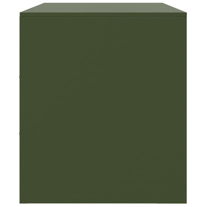 TV Cabinets 2 pcs Olive Green 67x39x44 cm Steel