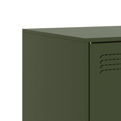 TV Cabinets 2 pcs Olive Green 67x39x44 cm Steel