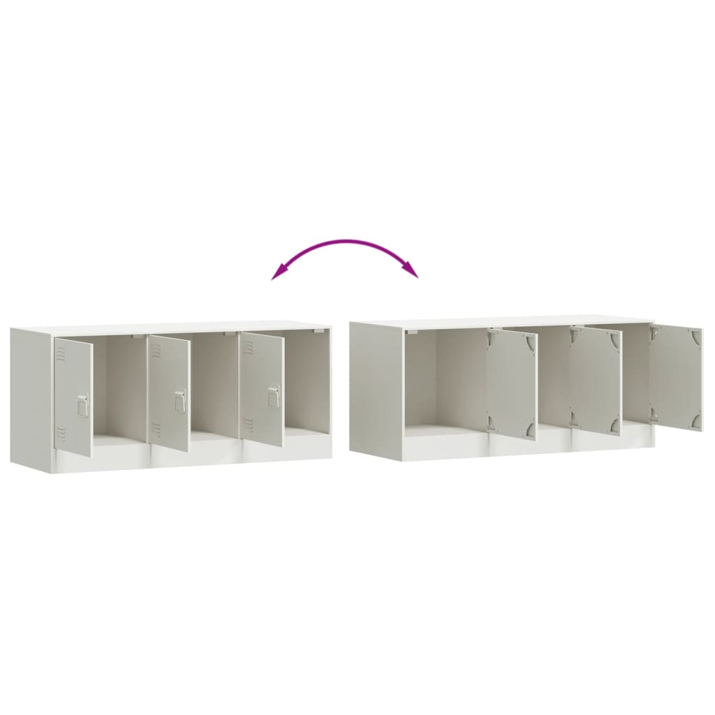 TV Cabinet White 99x39x44 cm Steel