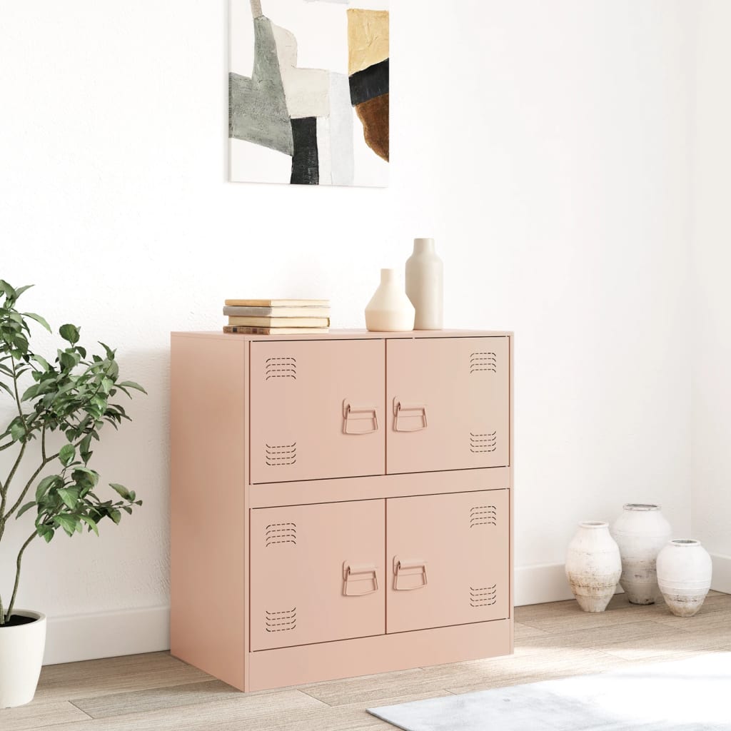 Sideboard Pink 67x39x73 cm Steel