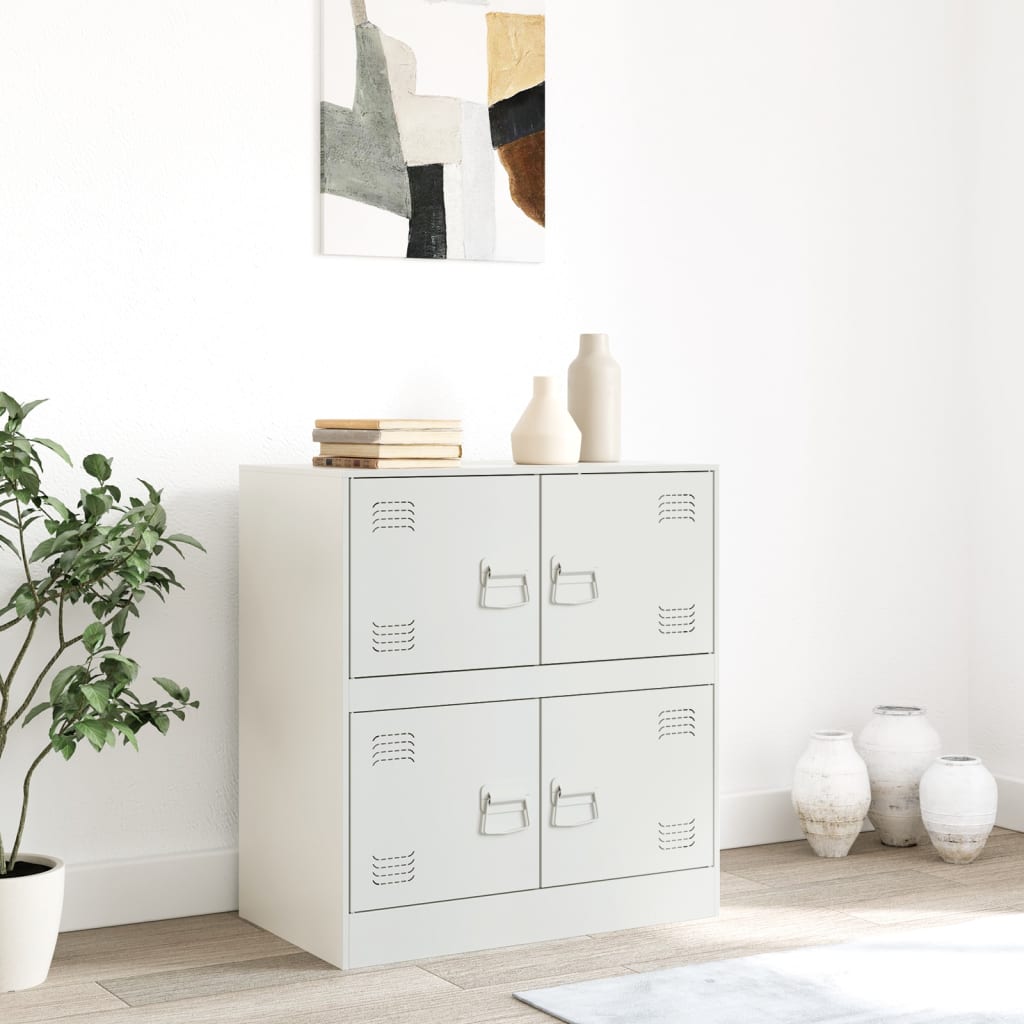 Sideboard White 67x39x73 cm Steel