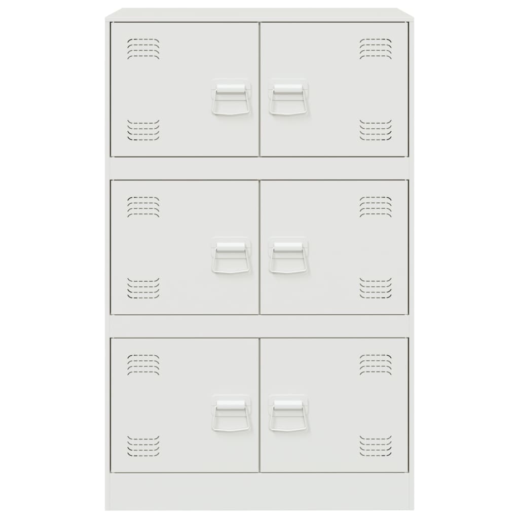 Sideboard White 67x39x107 cm Steel