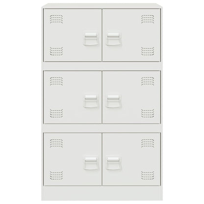 Sideboard White 67x39x107 cm Steel