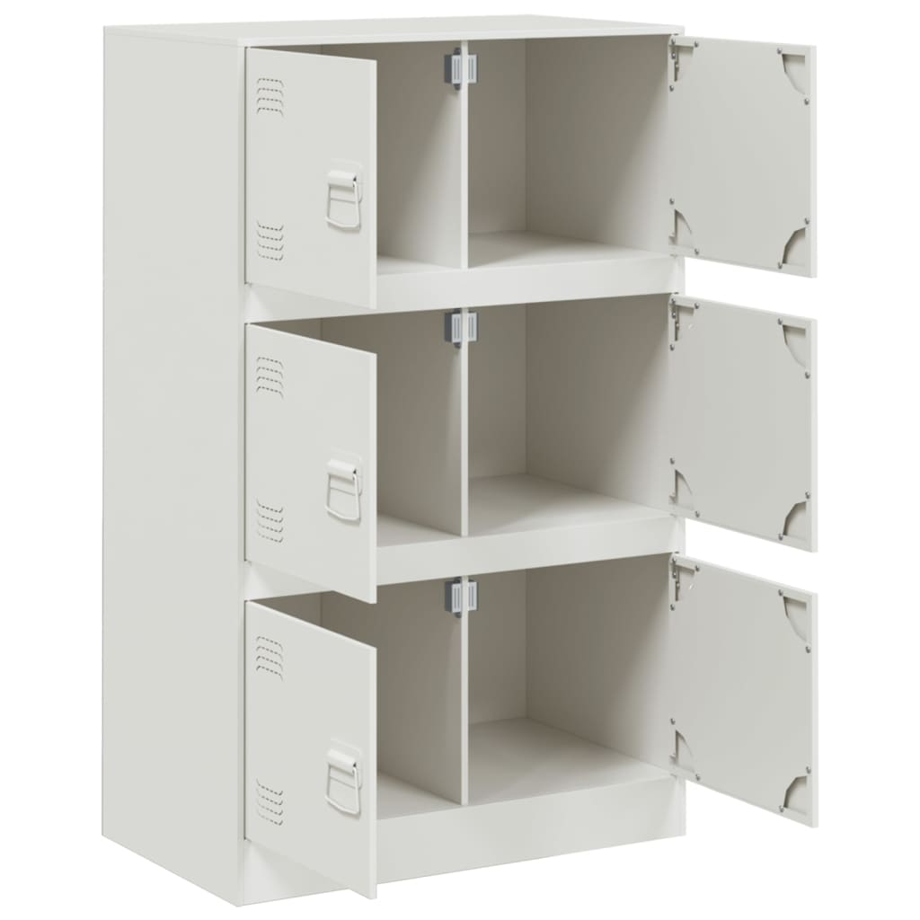 Sideboard White 67x39x107 cm Steel