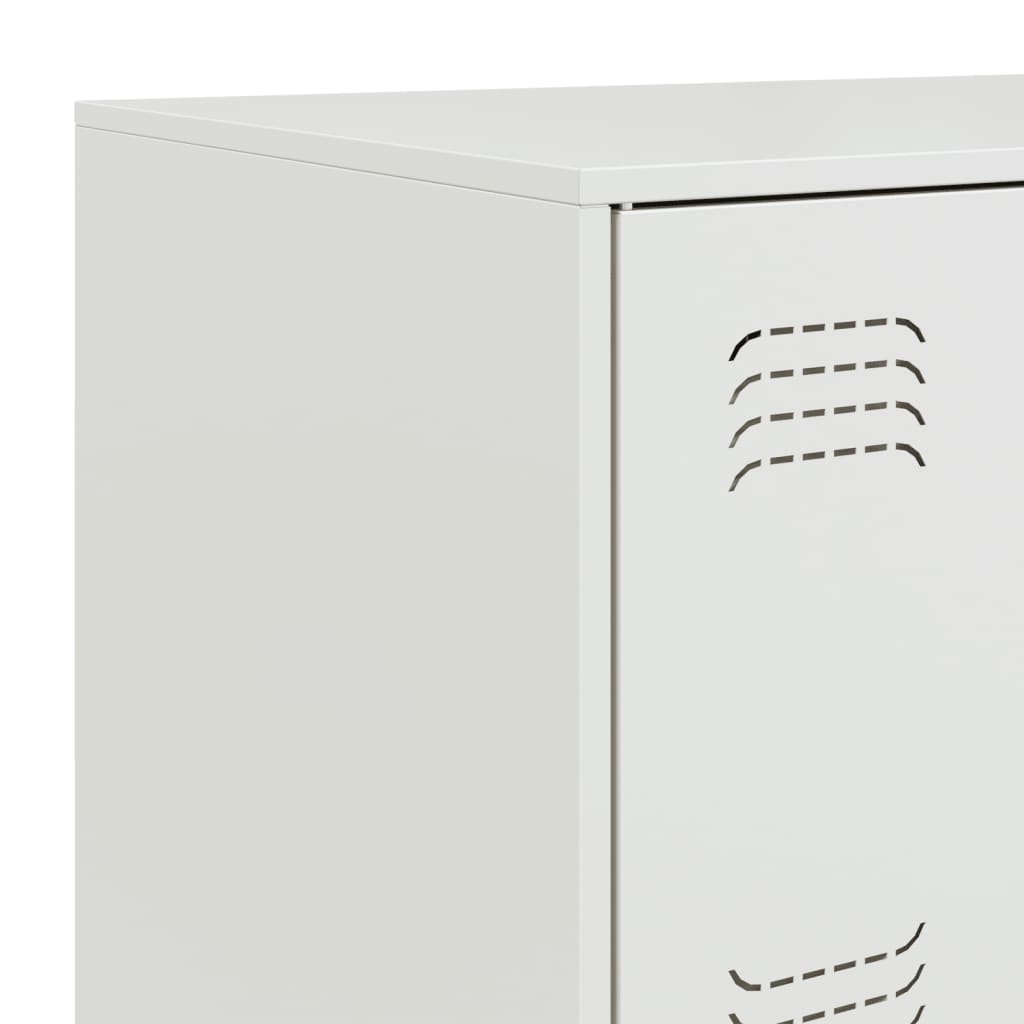 Sideboard White 67x39x107 cm Steel