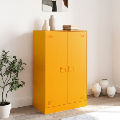 Sideboard Mustard Yellow 67x39x107 cm Steel