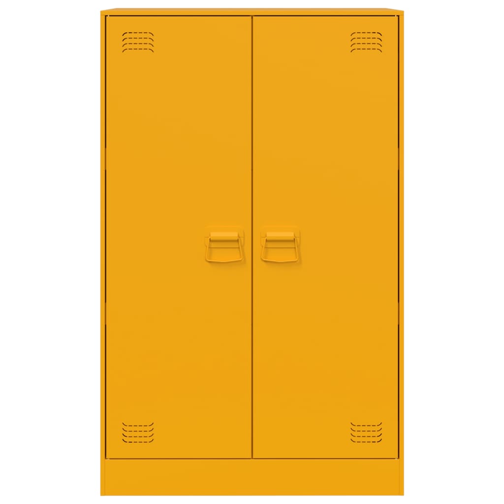 Sideboard Mustard Yellow 67x39x107 cm Steel