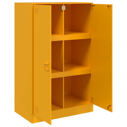 Sideboard Mustard Yellow 67x39x107 cm Steel