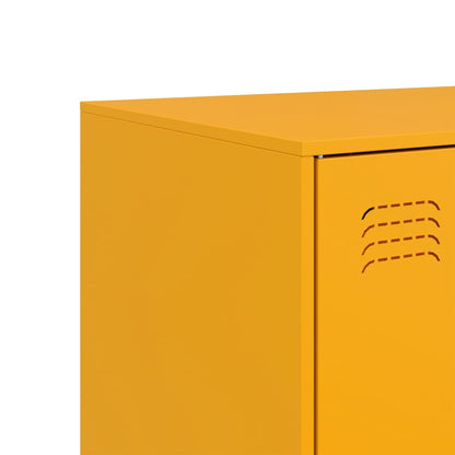 Sideboard Mustard Yellow 67x39x107 cm Steel