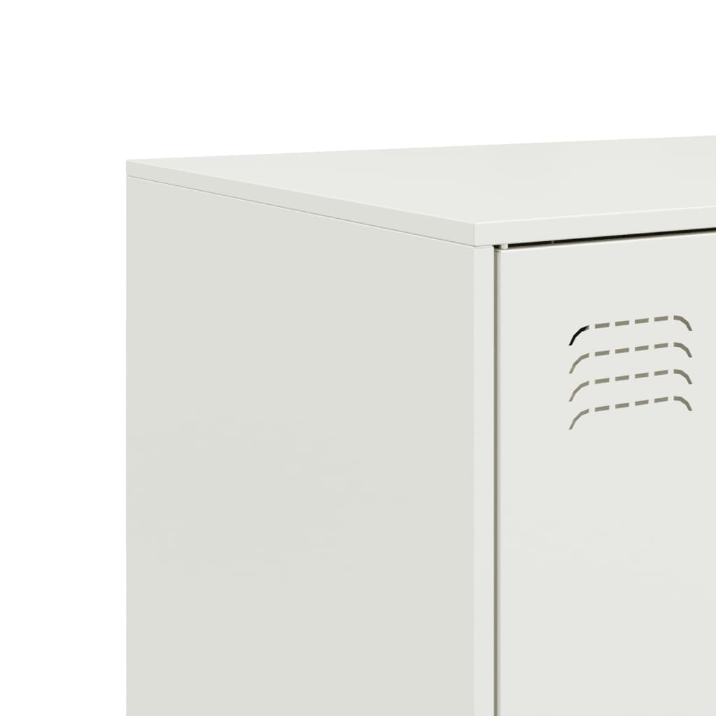 Sideboard White 67x39x107 cm Steel