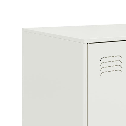Sideboard White 67x39x107 cm Steel