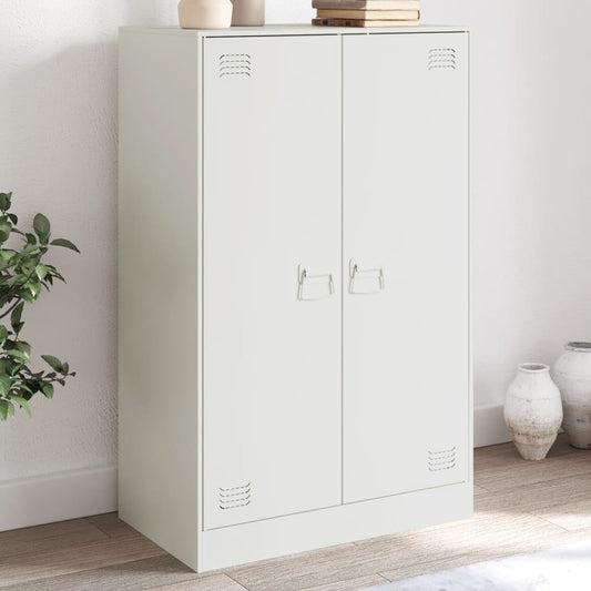 Sideboard White 67x39x107 cm Steel