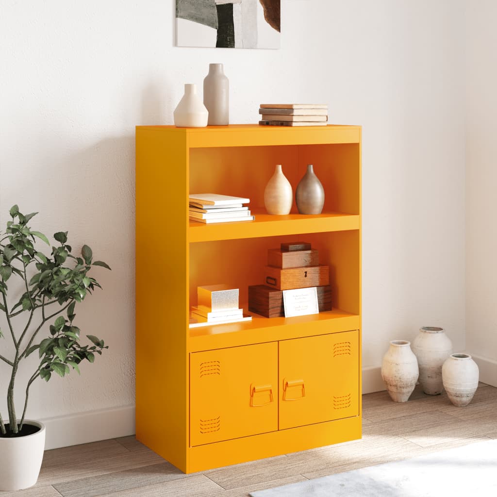 Sideboard Mustard Yellow 67x39x107 cm Steel
