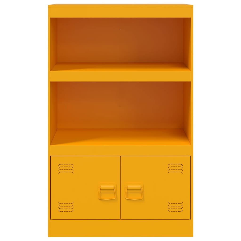 Sideboard Mustard Yellow 67x39x107 cm Steel