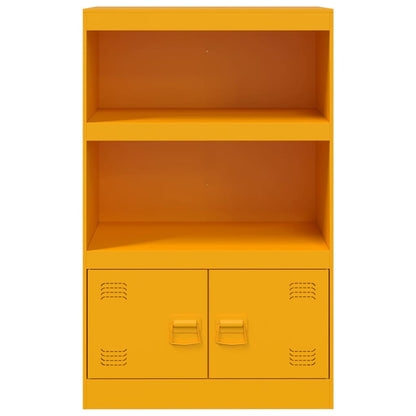 Sideboard Mustard Yellow 67x39x107 cm Steel