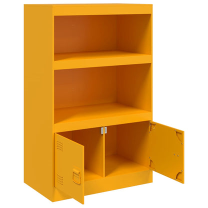 Sideboard Mustard Yellow 67x39x107 cm Steel