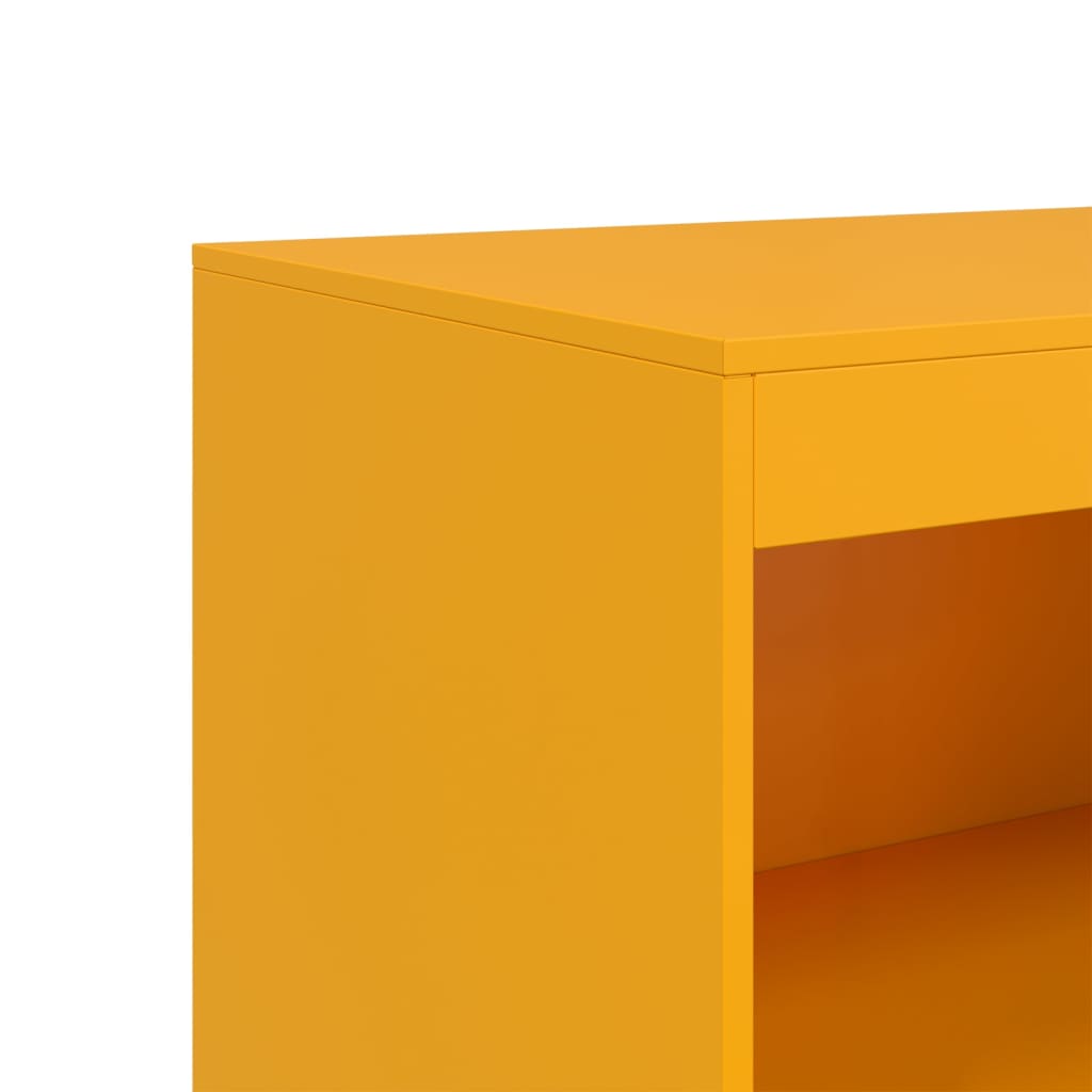 Sideboard Mustard Yellow 67x39x107 cm Steel