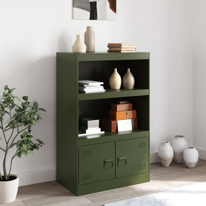 Sideboard Olive Green 67x39x107 cm Steel