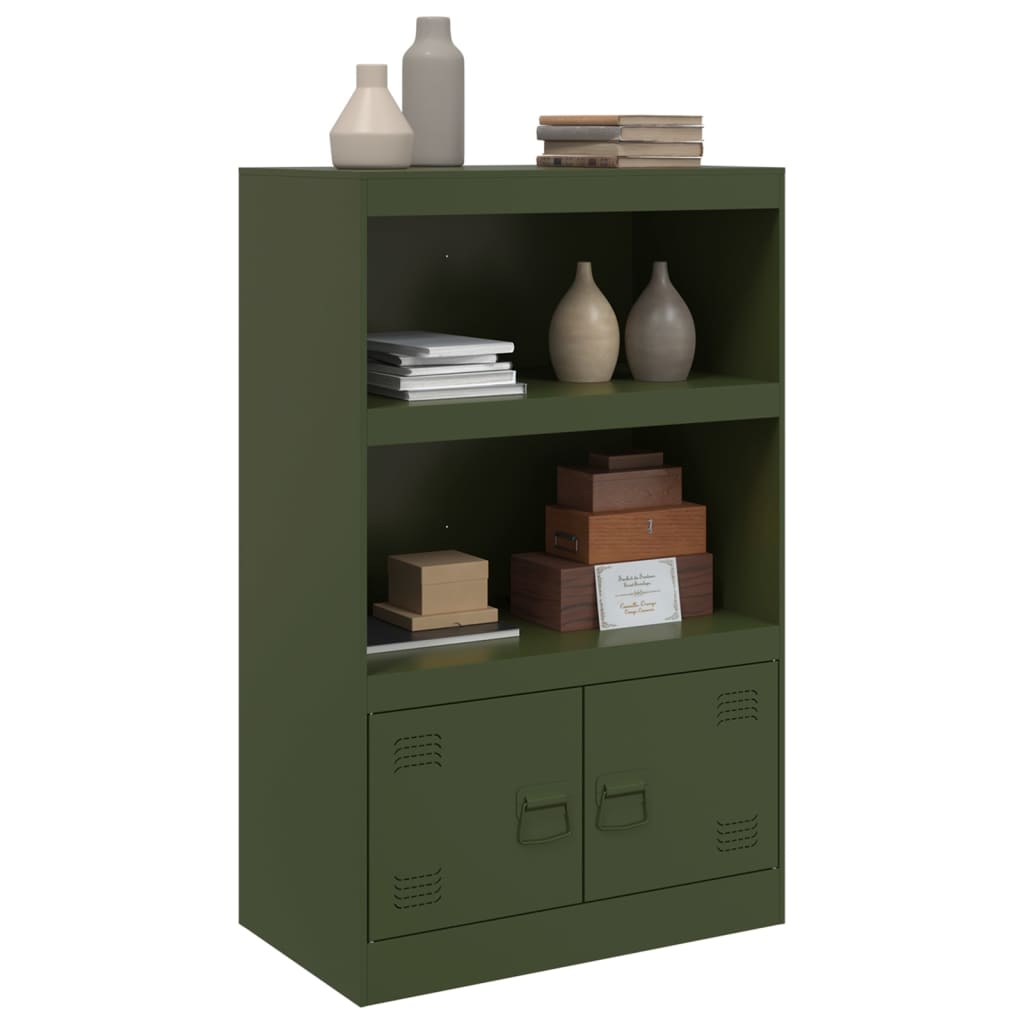 Sideboard Olive Green 67x39x107 cm Steel