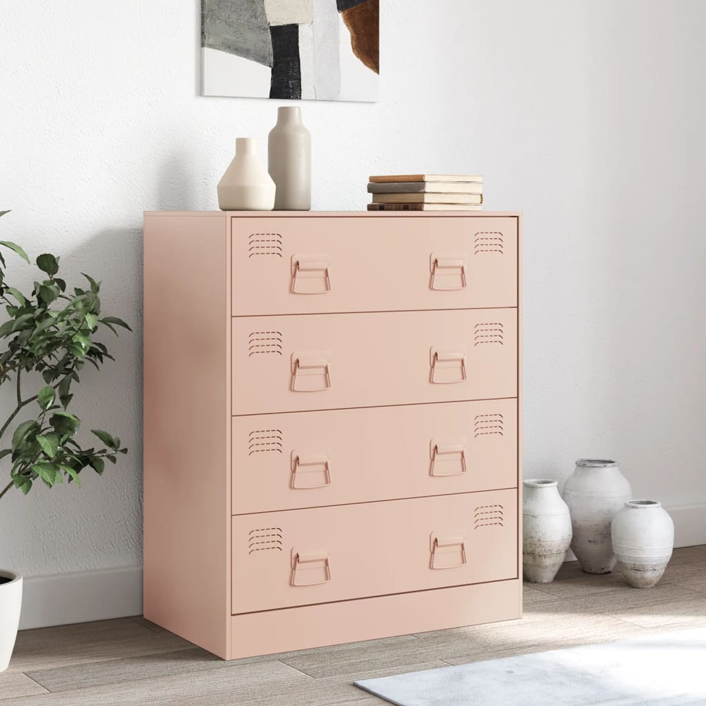 Sideboard Pink 67x39x83 cm Steel