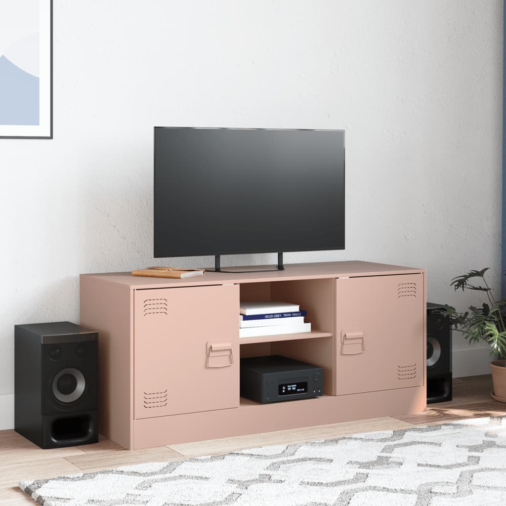 TV Cabinet Pink 99x39x44 cm Steel