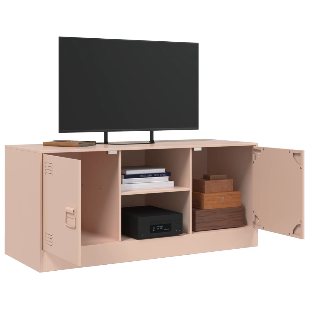 TV Cabinet Pink 99x39x44 cm Steel