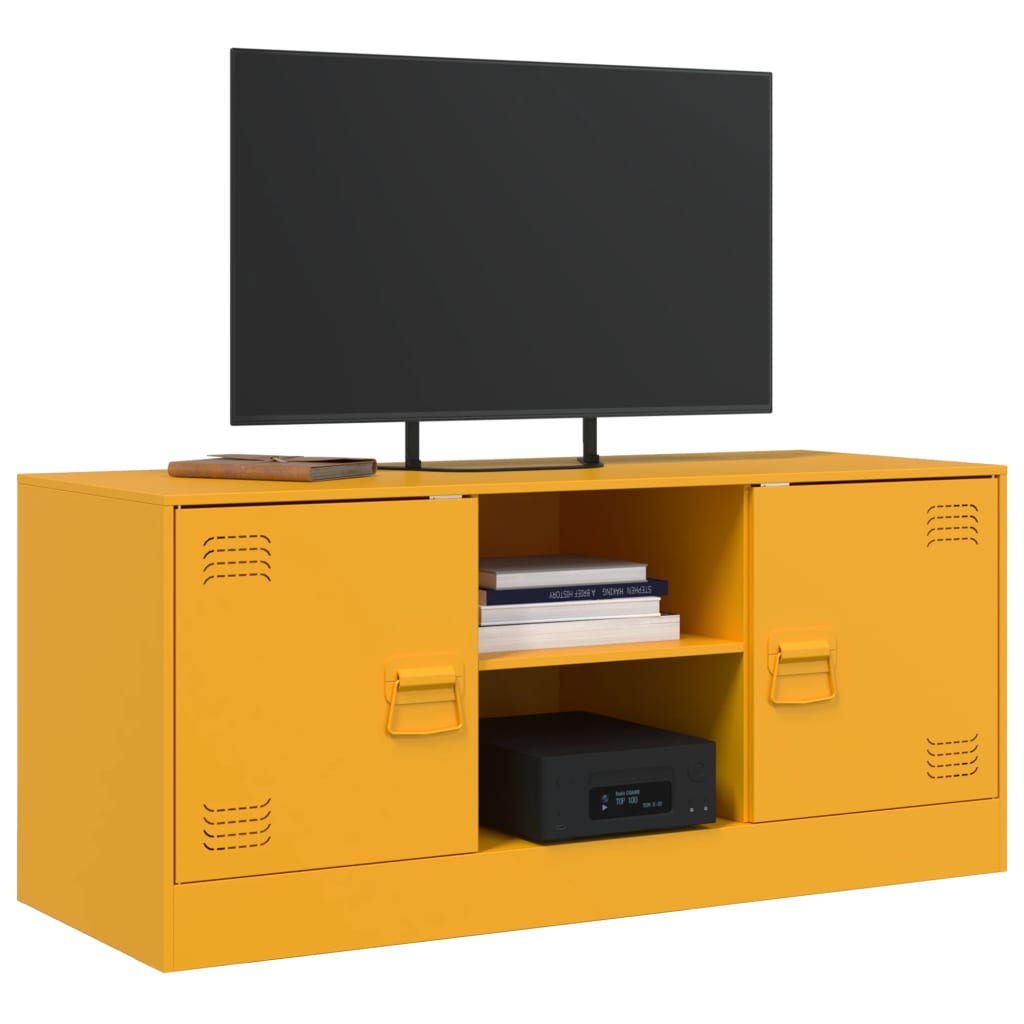 TV Cabinet Mustard Yellow 99x39x44 cm Steel