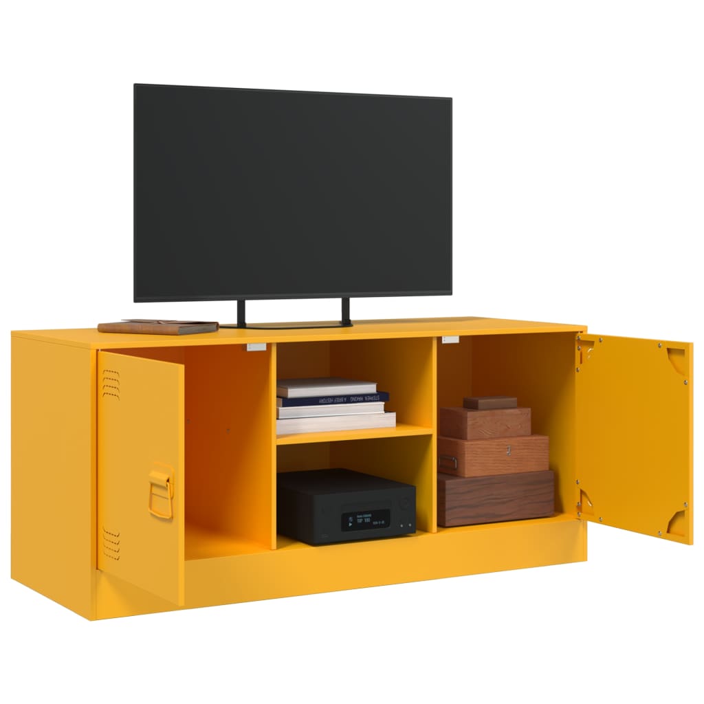 TV Cabinet Mustard Yellow 99x39x44 cm Steel