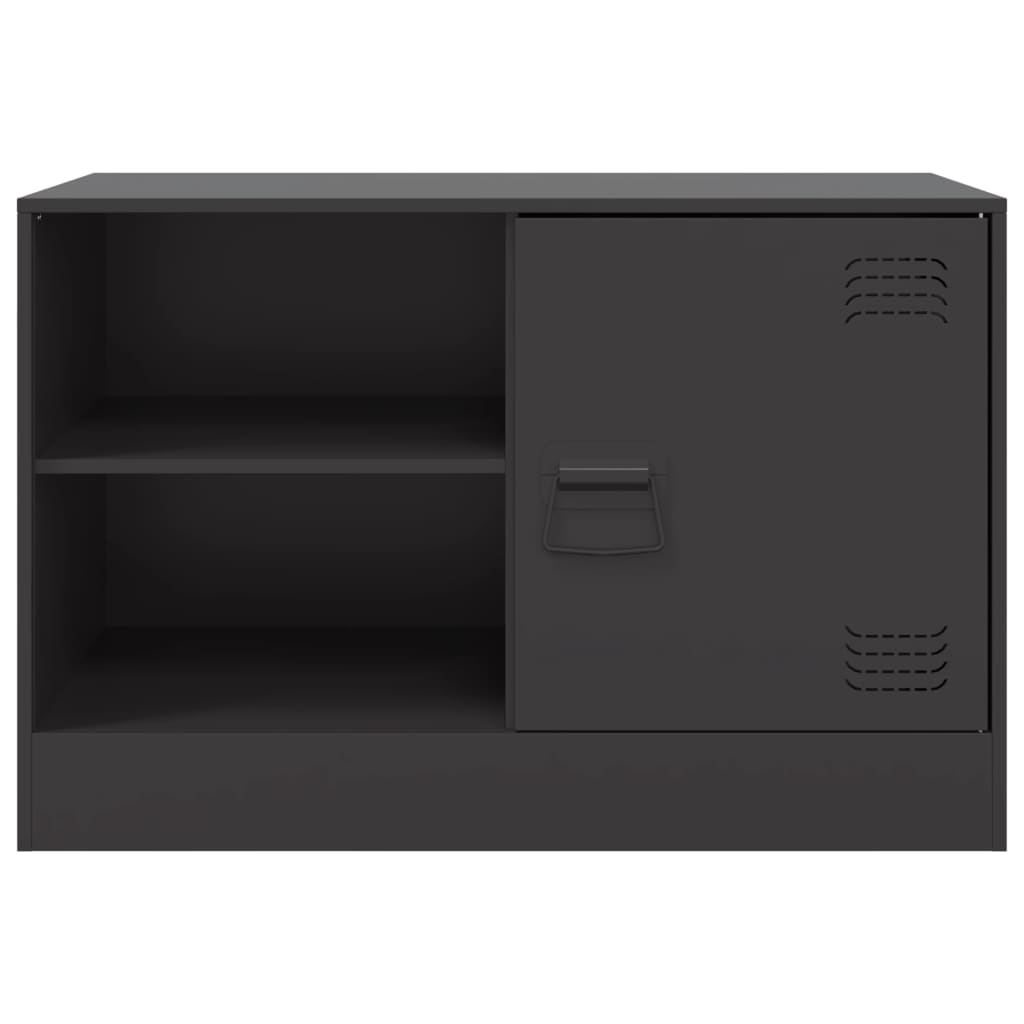 TV Cabinets 2 pcs Black 67x39x44 cm Steel