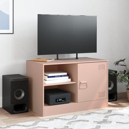 TV Cabinet Pink 67x39x44 cm Steel