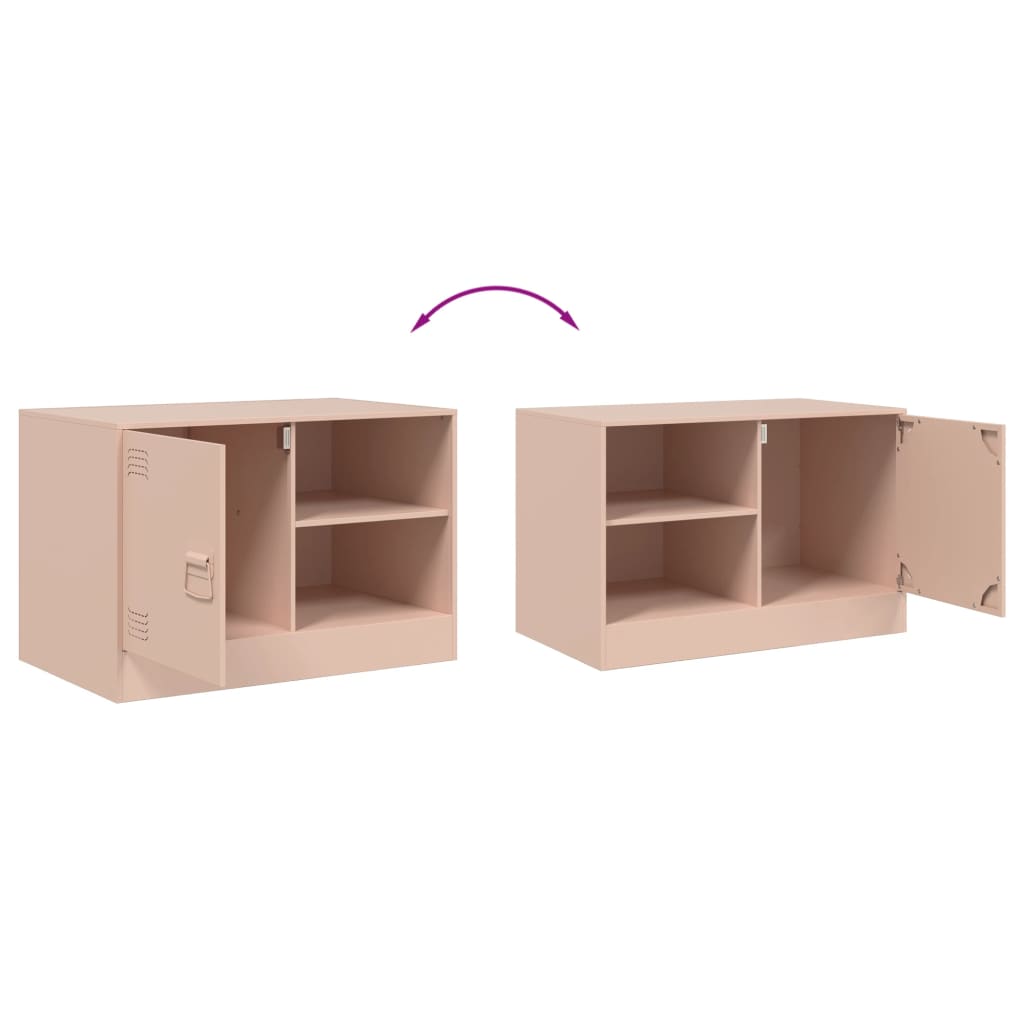 TV Cabinet Pink 67x39x44 cm Steel