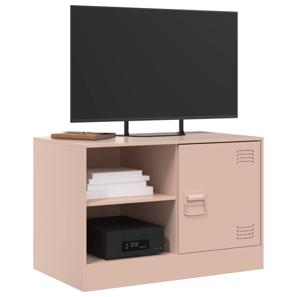 TV Cabinets 2 pcs Pink 67x39x44 cm Steel