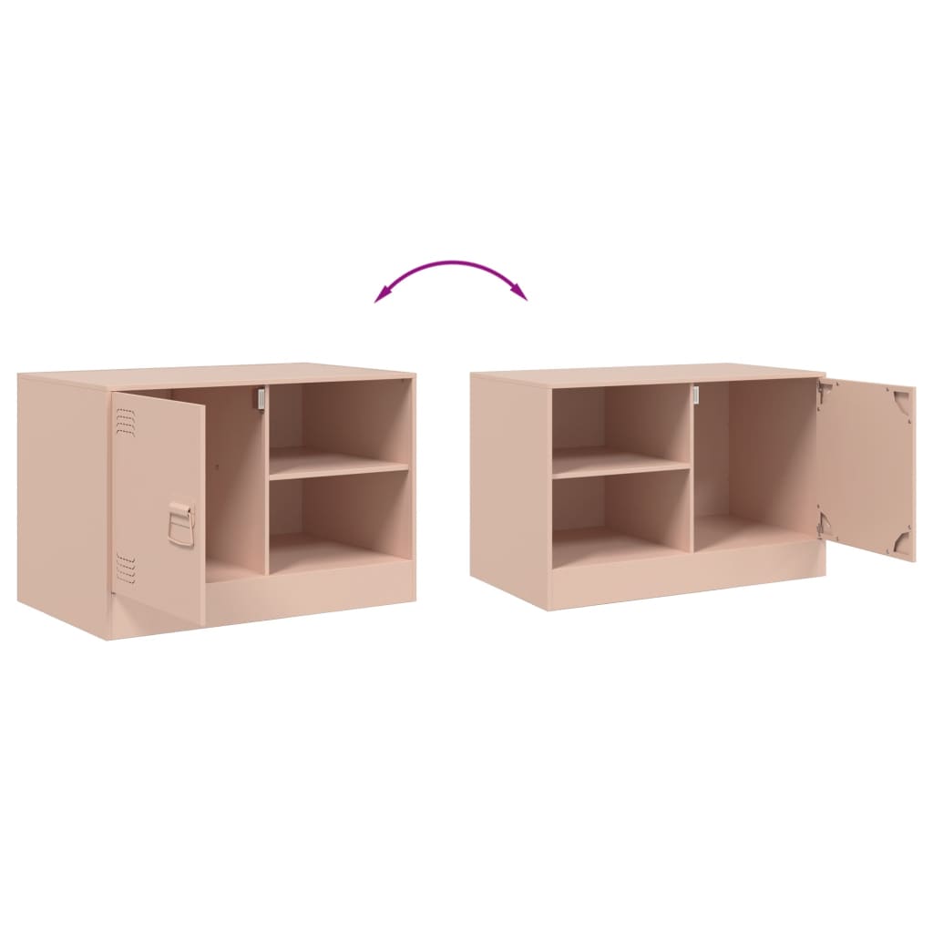 TV Cabinets 2 pcs Pink 67x39x44 cm Steel