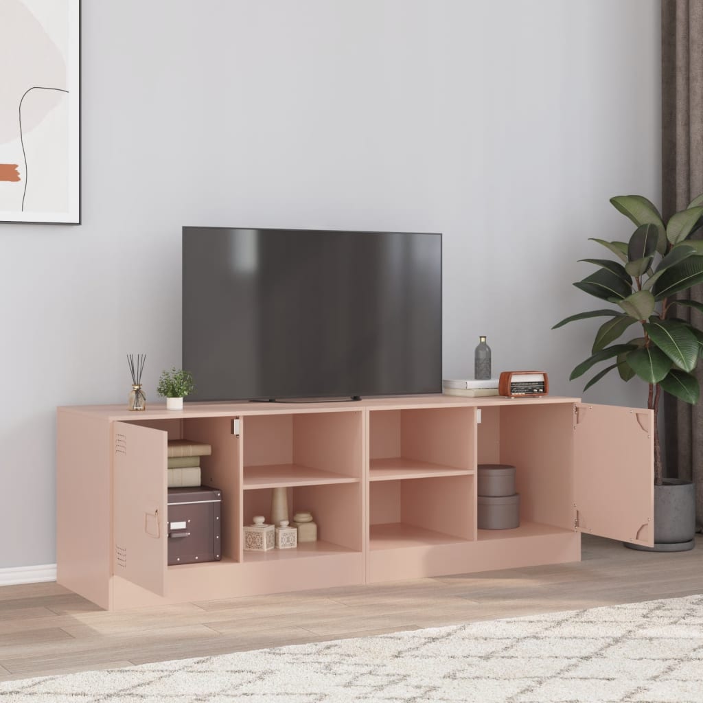 TV Cabinets 2 pcs Pink 67x39x44 cm Steel