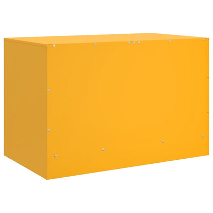 TV Cabinets 2 pcs Mustard Yellow 67x39x44 cm Steel