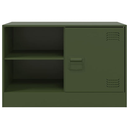 TV Cabinets 2 pcs Olive Green 67x39x44 cm Steel