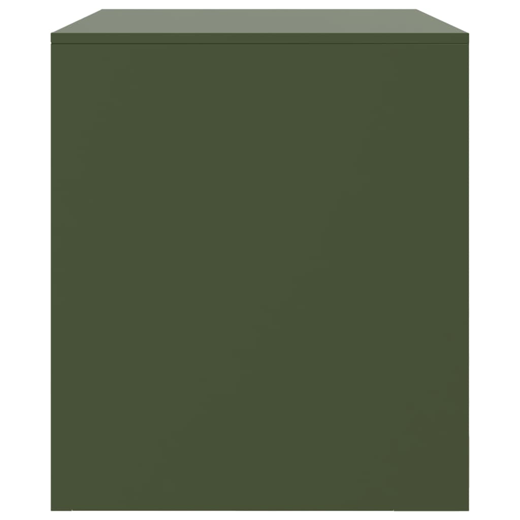 TV Cabinets 2 pcs Olive Green 67x39x44 cm Steel