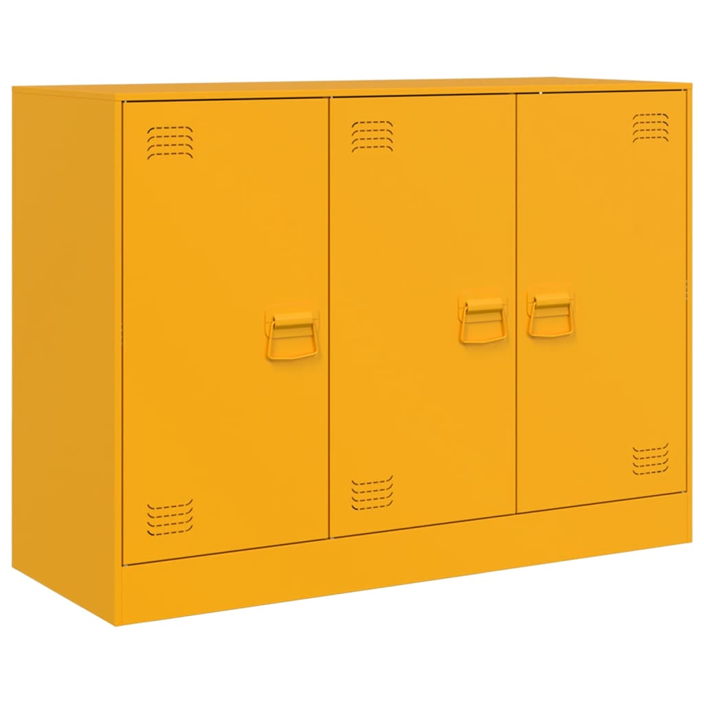 Sideboard Mustard Yellow 99x39x73 cm Steel