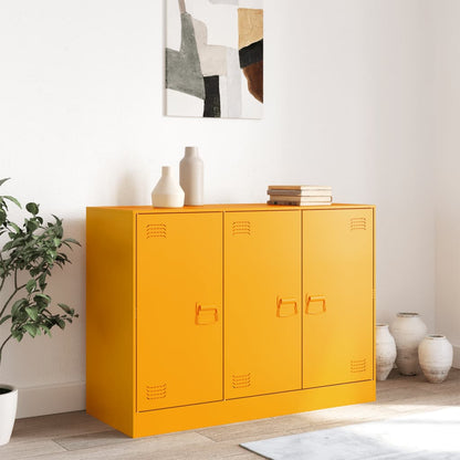 Sideboard Mustard Yellow 99x39x73 cm Steel