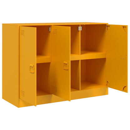 Sideboard Mustard Yellow 99x39x73 cm Steel